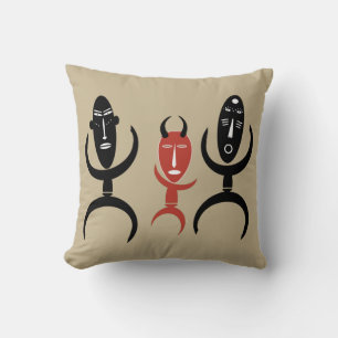Coussin Art de danse tribale africaine moderne abstrait