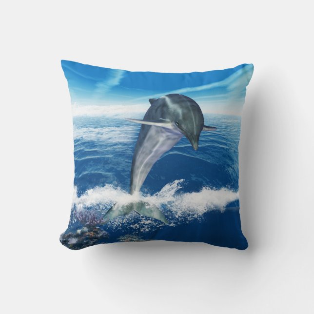 Coussin Art de dauphin, carreau (Recto)