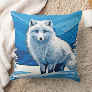 Coussin Art de Fox d'hiver