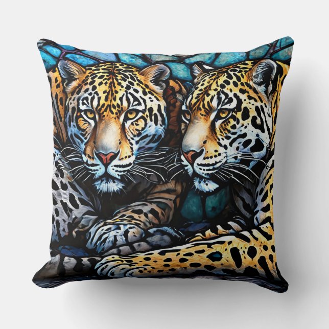Coussin art de jaguar (Recto)