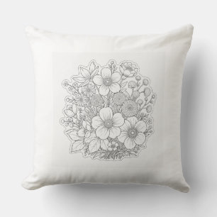 Coussin art de la composition florale
