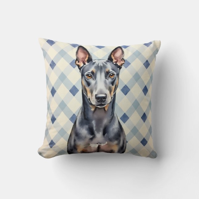 Coussin Art de motif diamant aquarelle Thai Ridgeback (Recto)