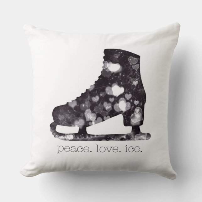 Coussin Art de patinage artistique de glace d'amour de (Recto)