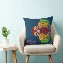 Art de poisson abstrait en écriture thaïe | Coussi