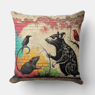 Coussin Art de rue au design moderne
