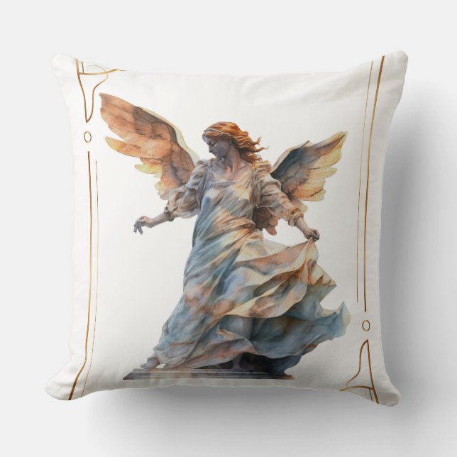 Coussin Art de statue d'ange classique (Recto)