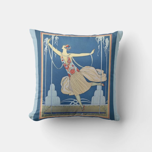 Coussin Art déco de George Barbier (Recto)