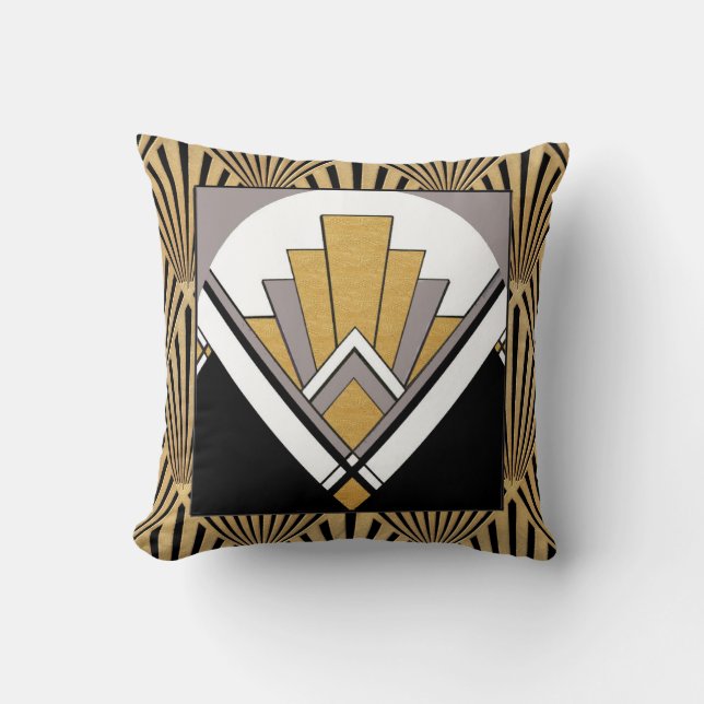 Coussin Art Déco Iconique. (Recto)