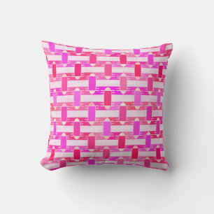 Coussin Art Déco industriel chic - rose, fuchsia, orchidée