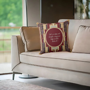 Coussin Art Déco Personnalisable Bible Verse