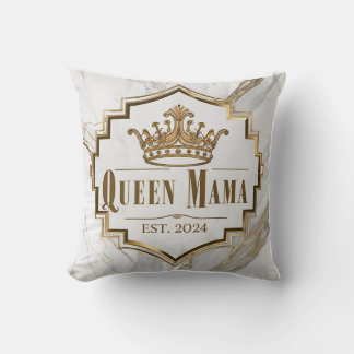 Coussin Art Déco "Queen Mama" avec élégance en marbre