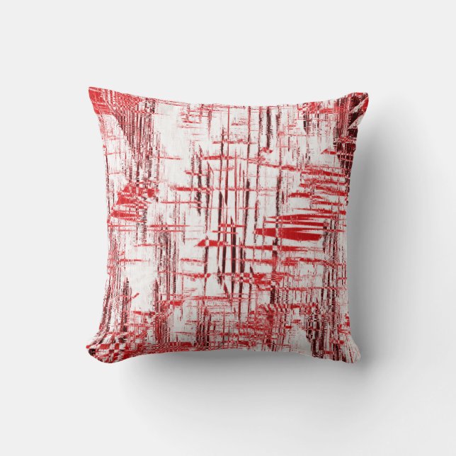 Coussin Art déco rouge (Recto)