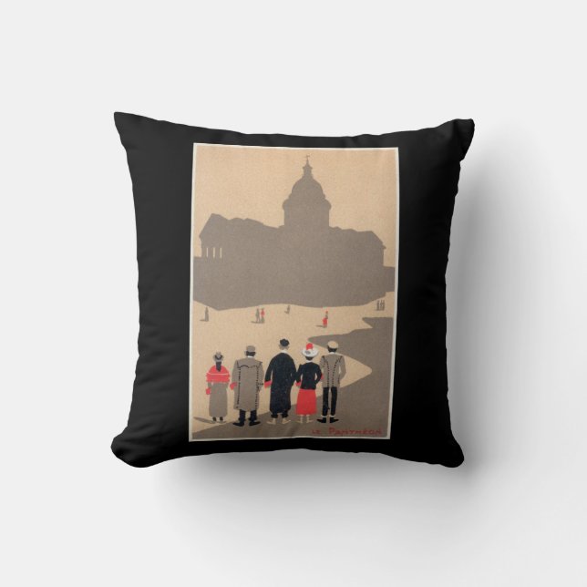 Coussin Art déco SceneParis, France de Le Pantheon (Recto)