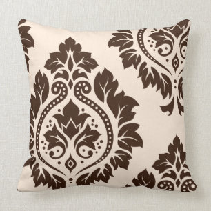 Coussin Art décoratif de damassé que je brunis sur la