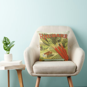 Coussin Art des étiquettes de conserves de légumes vintage