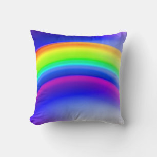 Coussin Art design arc-en-ciel coloré abstrait
