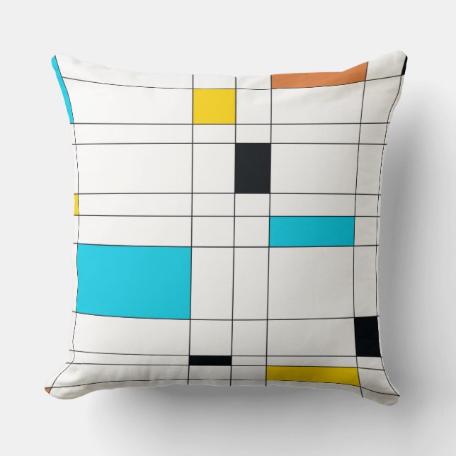 Coussin Art d'illustration coloré, cool, tendance, moderne (Recto)