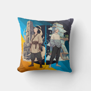 Coussin Art du contraste entre l'architecture ancienne et