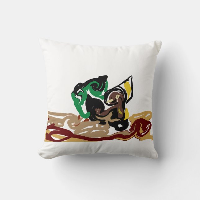 Coussin art du renard fennec (Recto)