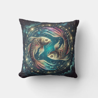 Coussin Art du zodiaque Poissons
