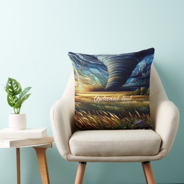 Coussin Art en verre tendu de la tornade des Prairies (Chaise)