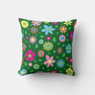 Coussin Art floral coloré