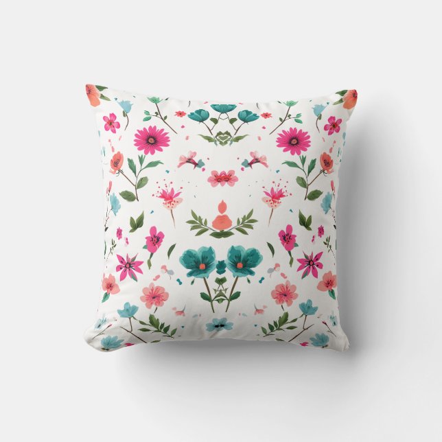 Coussin Art floral dynamique (Recto)