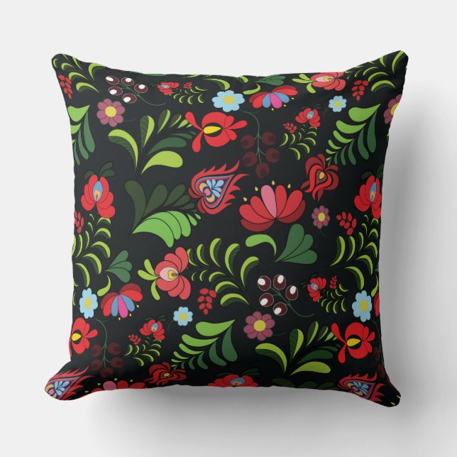 Coussin Art folklorique hongrois (Recto)