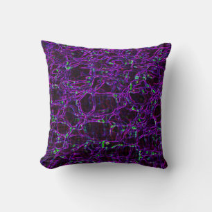 Coussin Art fractal Arêtes brillantes Art moderne Cool uni