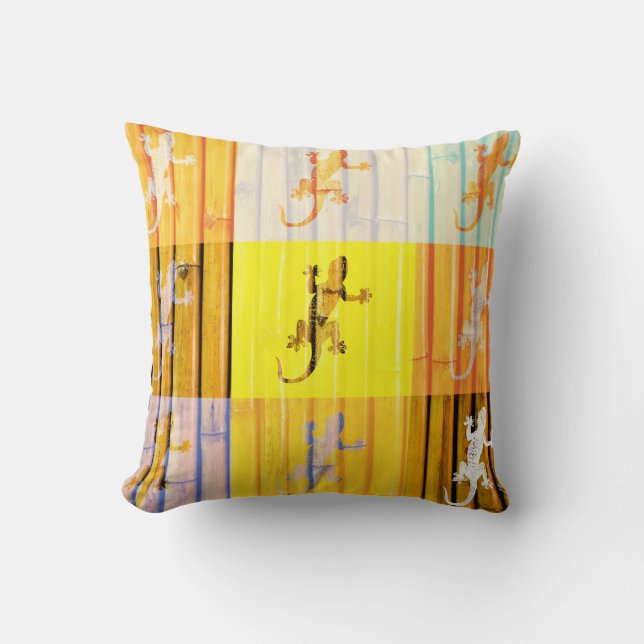 Coussin Art Geckos (Recto)