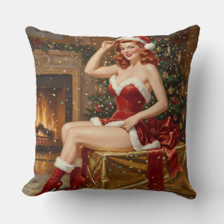 Coussin Art intégré Père Noël vintage