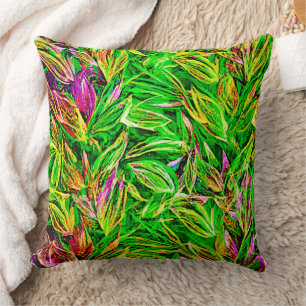 Coussin Art Jardin feuille texturé