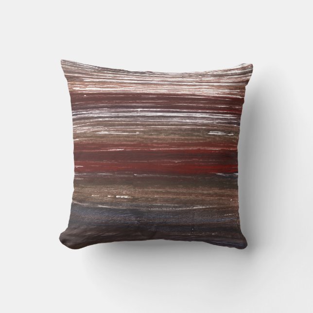 Coussin Art marron rouge (Recto)