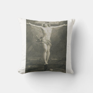 Coussin Art minimaliste de la Crucifixion Monomatique