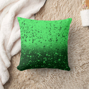 Coussin Art minimaliste émeraude riche