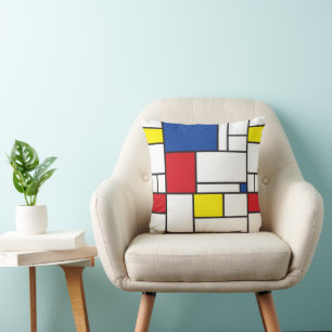 Coussin Art Moderne Géométrique Minimaliste De Stijl Mondr