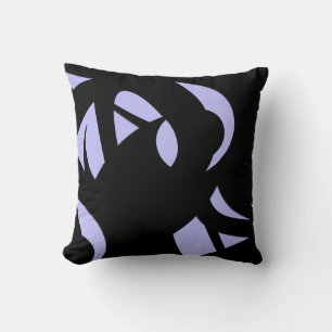 Coussin Art Moderne Impressionnant  Noir et Lavande