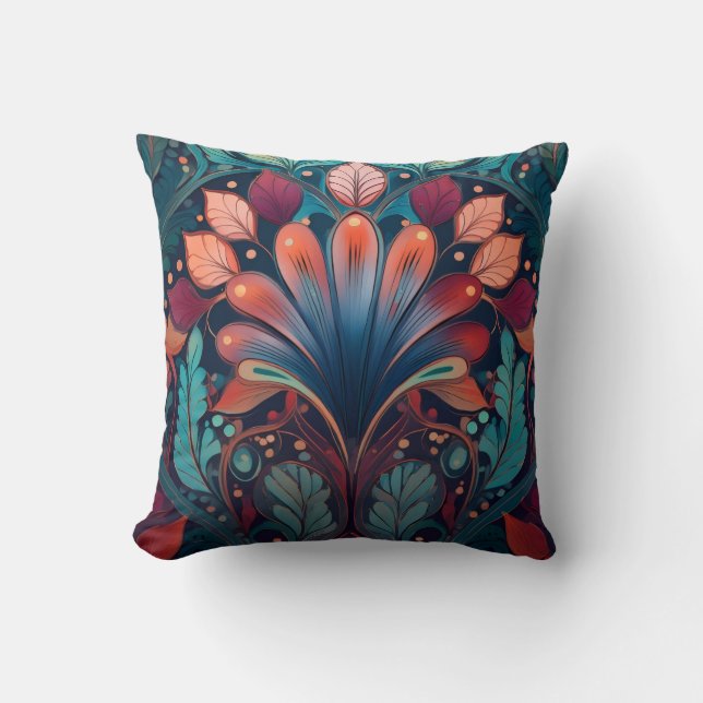 Coussin Art nouveau style Throw Pillow (Recto)