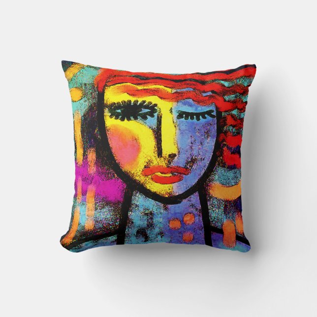 Coussin Art numérique Abstrait original (Recto)