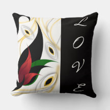 Art ornemental abstrait noir, or, rouge et vert