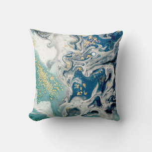 Coussin Art, painting- Natural gray color: metallic, silve