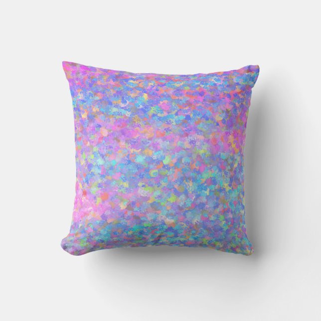Coussin Art point multicolore (Recto)