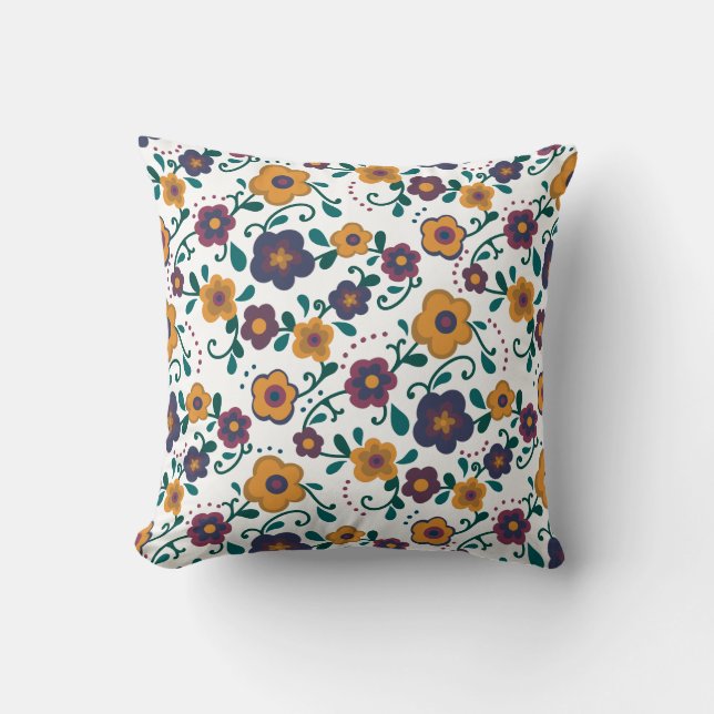 Coussin Art populaire des années 70 Ditzy Retro Daisy dans (Recto)