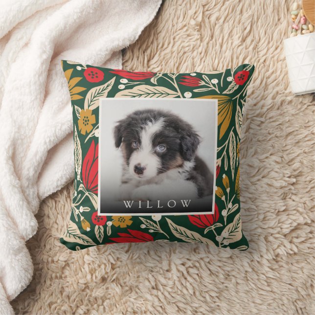 Coussin Art populaire moderne Floral Animaux de compagnie  (Couverture)