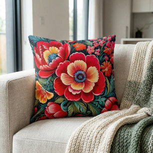 Coussin Art populaire traditionnel ukrainien de Petrikivka