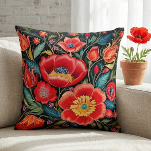 Coussin Art populaire traditionnel ukrainien de Petrikivka
