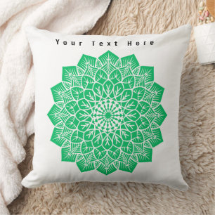Coussin Art vert personnalisez votre texte ici texte image