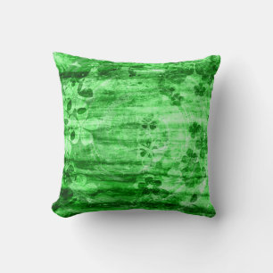 Coussin Art vintage du bois vert