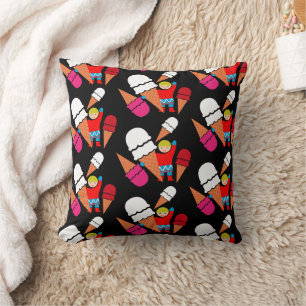 Coussin Art vintage rétro de glace