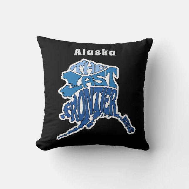 Coussin Art Word du surnom d'Alaska (Recto)